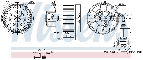 Wentylator wewnętrzny NISSENS 87628