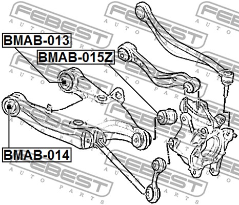 Tuleja wahacza FEBEST BMAB-014