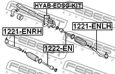 Poduszka przekładni kierowniczej FEBEST HYAB-EDSG-KIT