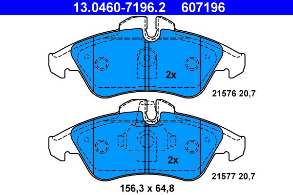Klocki hamulcowe ATE 13.0460-7196.2