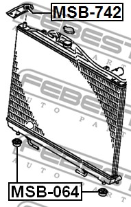 Poduszka chłodnicy FEBEST MSB-064