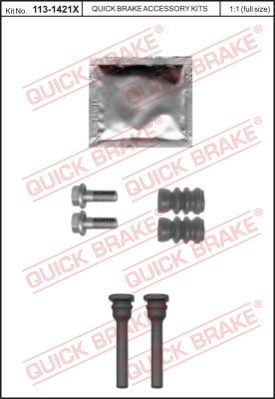 Zestaw tulei prowadzących zacisk hamulca QUICK BRAKE 113-1421X