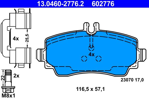 Klocki hamulcowe ATE 13.0460-2776.2