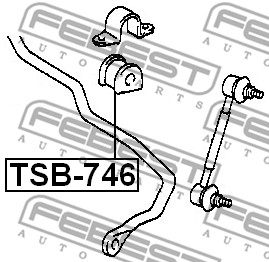 Guma stabilizatora FEBEST TSB-746