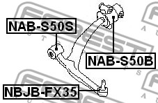 Tuleja wahacza FEBEST NAB-S50B