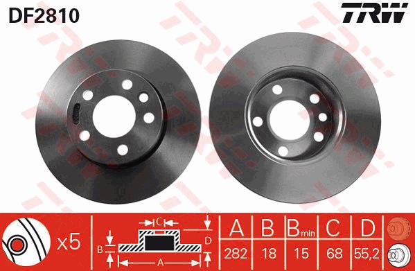 Tarcza hamulcowa TRW DF2810