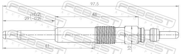 Świeca żarowa FEBEST 23642-004