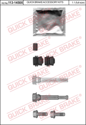 Zestaw tulei prowadzących zacisk hamulca QUICK BRAKE 113-1458X
