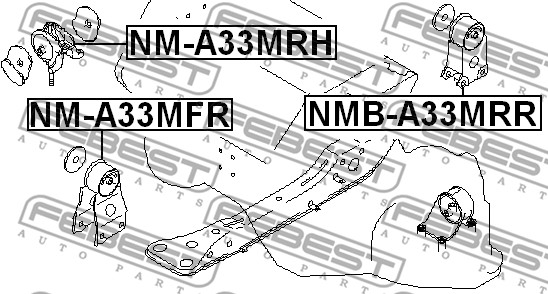 Poduszka silnika FEBEST NMB-A33MRR