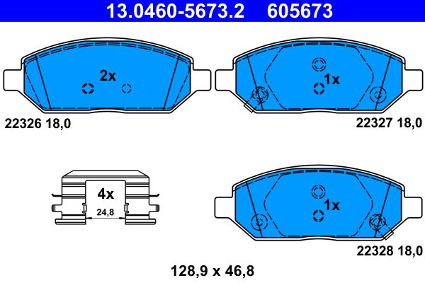 Klocki hamulcowe ATE 13.0460-5673.2
