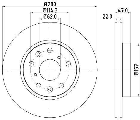 Tarcza hamulcowa HELLA 8DD 355 113-631