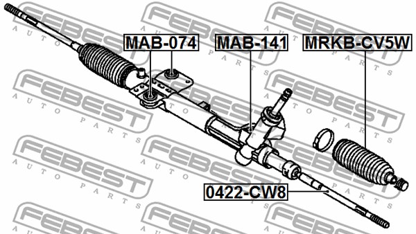 Osłona drążka kierowniczego FEBEST MRKB-CV5W