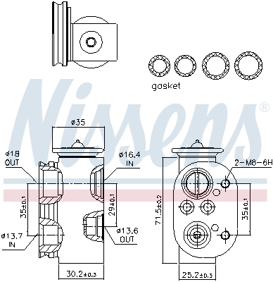 Zawór rozprężny klimatyzacji NISSENS 999229