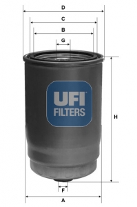 Filtr paliwa UFI 24.123.00