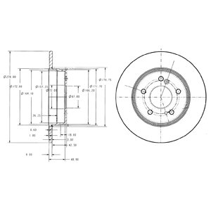 Tarcza hamulcowa DELPHI BG3326C