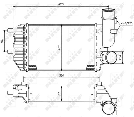 Chłodnica powietrza intercooler NRF 30066A