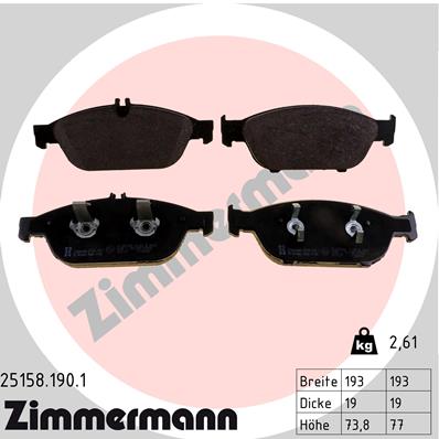 Klocki hamulcowe ZIMMERMANN 25158.190.1