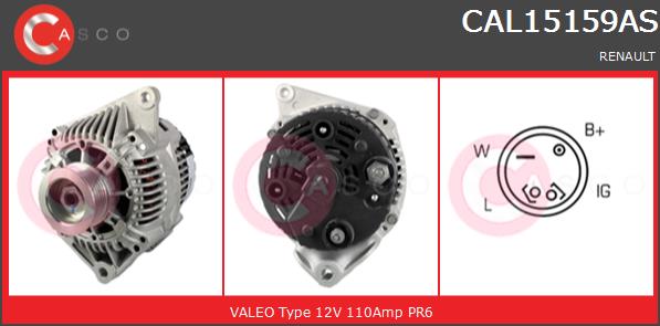 Alternator CASCO CAL15159AS