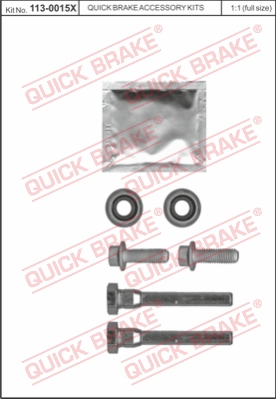 Zestaw tulei prowadzących zacisk hamulca QUICK BRAKE 113-0015X