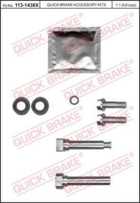 Zestaw tulei prowadzących zacisk hamulca QUICK BRAKE 113-1438X