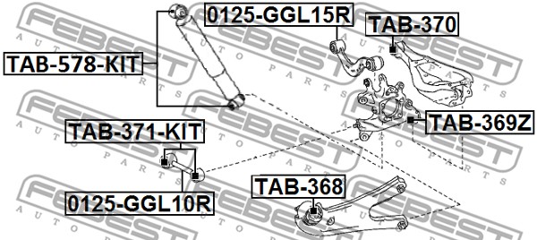Tuleja wahacza FEBEST TAB-368