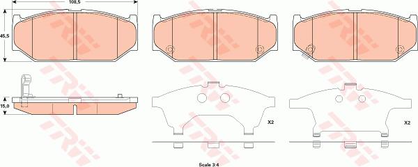 Klocki hamulcowe TRW GDB3522