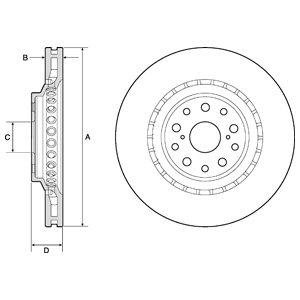 Tarcza hamulcowa DELPHI BG9187C