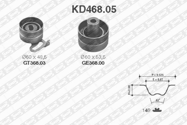 Zestaw paska rozrządu SNR KD468.05