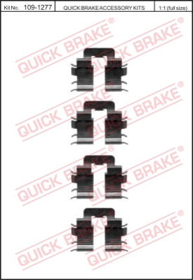 Zestaw akcesoriów montażowych  klocków hamulcowych QUICK BRAKE 109-1277