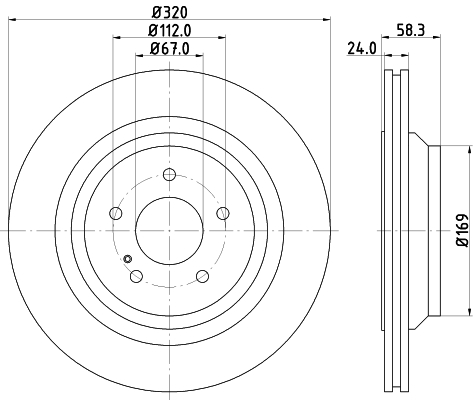 Tarcza hamulcowa HELLA 8DD 355 128-751