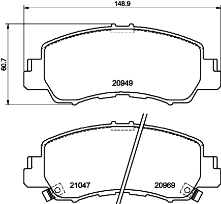 Klocki hamulcowe HELLA 8DB 355 040-521