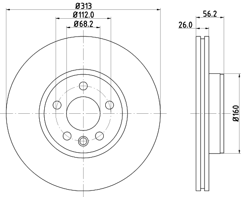 Tarcza hamulcowa HELLA 8DD 355 127-711