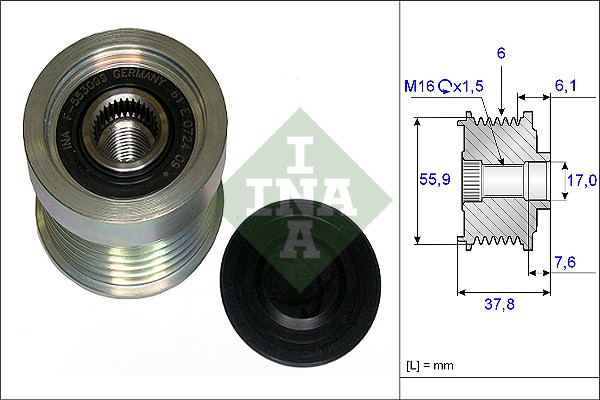 Sprzęgło alternatora INA 535 0072 10