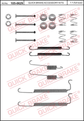 Zestaw dodatków do szczęk hamulcowych QUICK BRAKE 105-0629