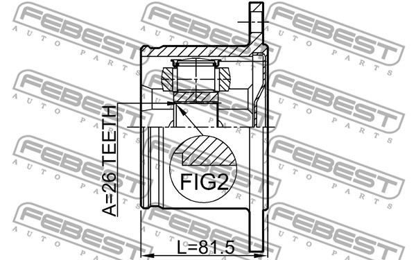 Przegub wału FEBEST 0211-T30RH