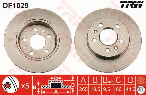 Tarcza hamulcowa TRW DF1029