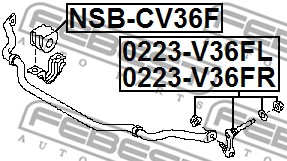 Łącznik stabilizatora FEBEST 0223-V36FL