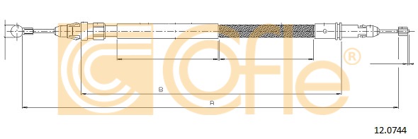 Linka hamulca ręcznego COFLE 12.0744