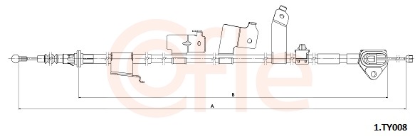 Cięgło, hamulec postojowy COFLE 92.1.TY008