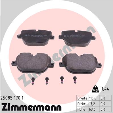Klocki hamulcowe ZIMMERMANN 25085.170.1