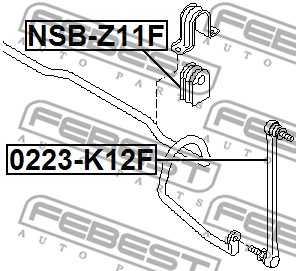 Guma stabilizatora FEBEST NSB-Z11F