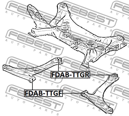 Tuleja wahacza FEBEST FDAB-TTGR