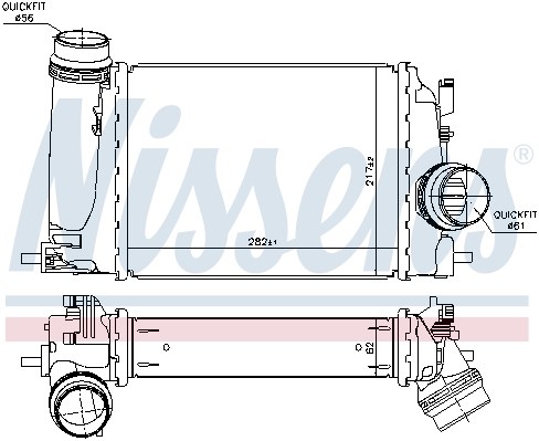 Chłodnica powietrza intercooler NISSENS 961120