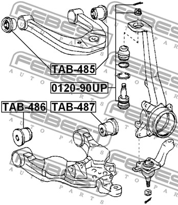 Tuleja wahacza FEBEST TAB-486