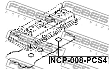 Uszczelka pokrywy zaworów FEBEST NCP-008-PCS4