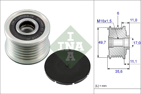 Sprzęgło alternatora INA 535 0086 10