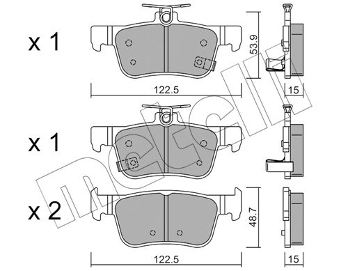 Klocki hamulcowe METELLI 22-1131-0