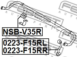Łącznik stabilizatora FEBEST 0223-F15RR