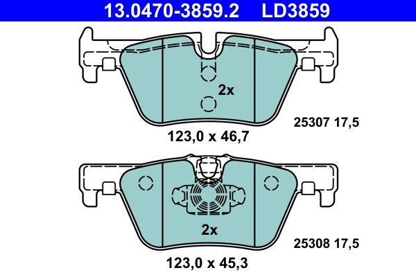 Klocki hamulcowe ATE 13.0470-3859.2