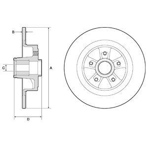 Tarcza hamulcowa DELPHI BG9136RS